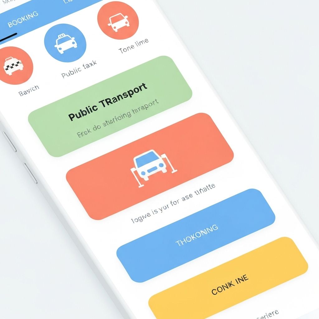 Mobile booking interface with services